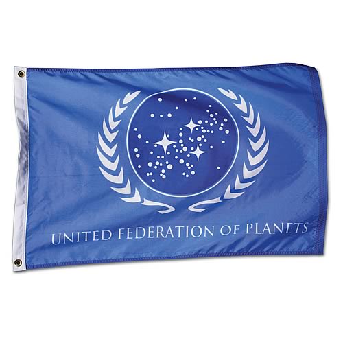 Star Trek United Federation Of Planets Blue Flag